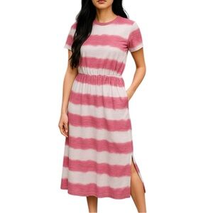 Old Navy Tie Dye Striped Short Sleeve Dress Size Medium New
